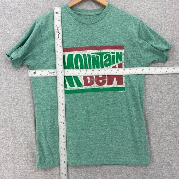 Savvy Mountain Dew Shirt Mens Small Green Tee Short Sleeve Crew Neck - Picture 5 of 7